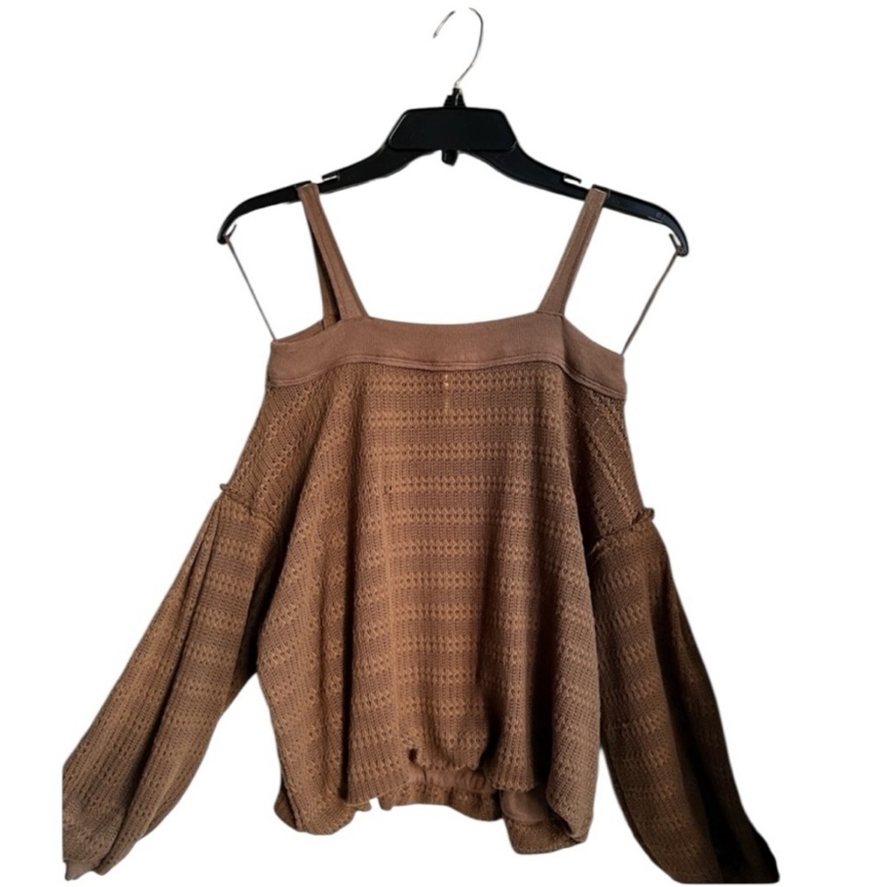 NWT Free People Sistine Hacci Knit Top in Moss Green - Picture 6 of 11